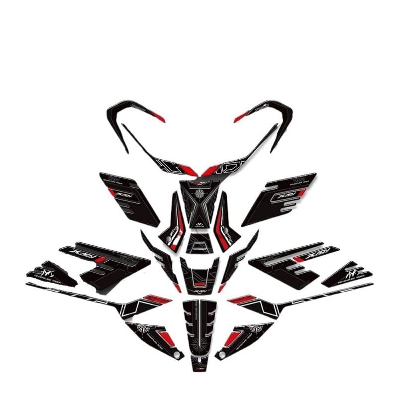 Zubehör Motorradaufkleber Für X-ADV XADV X ADV 750 2021 2022 2023 2024 Motorrad Protector Tank Pad Kit Rad Decals Windschutzscheibe Aufkleber von DPOGHYE