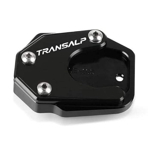 Motorrad Kickstand Seitenständer Für Hond&a TRANSALP XL600V XL650V XL700V CB600F HORNET CNC Ständer Seitenständer Verlängerung Fußpolster Unterstützung Motorrad Zubehör ( Color : TRANSALP logo-01 ) von DPULL