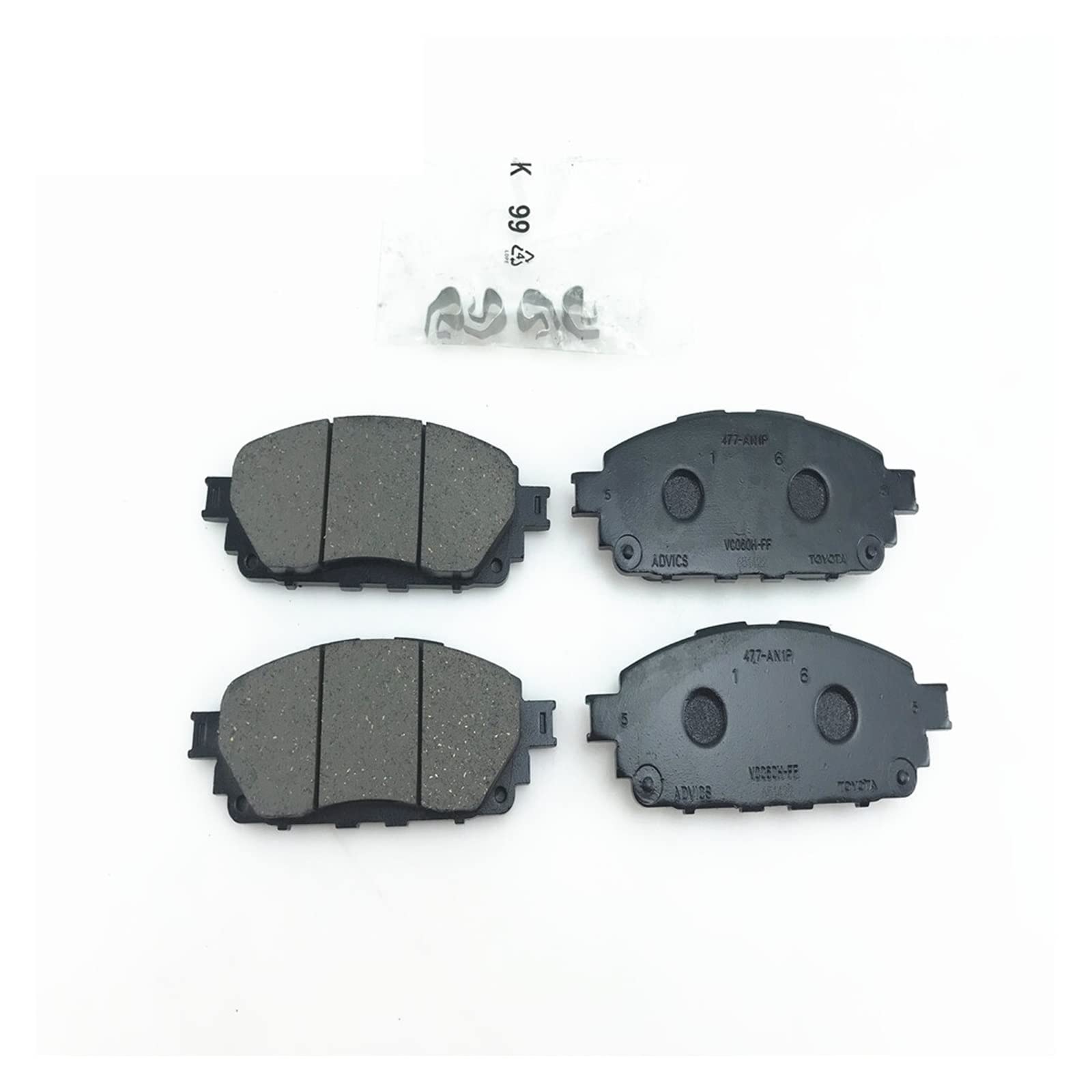 Auto Brake Pads D2006 04465-0K380 04465-0K350 Compatible With TOYOTA HILUX ViGO 2016-2020 von DQOMAVTEN