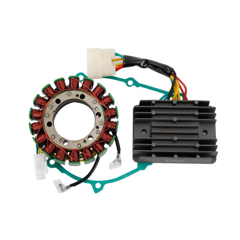 Magneto Stator + Spannungsgleichrichter + Dichtung Kompatibel mit Kawasaki Ninja ZX9R ZX-9R 1998 1999 Motorrad Zubehör von DQOMAVTEN