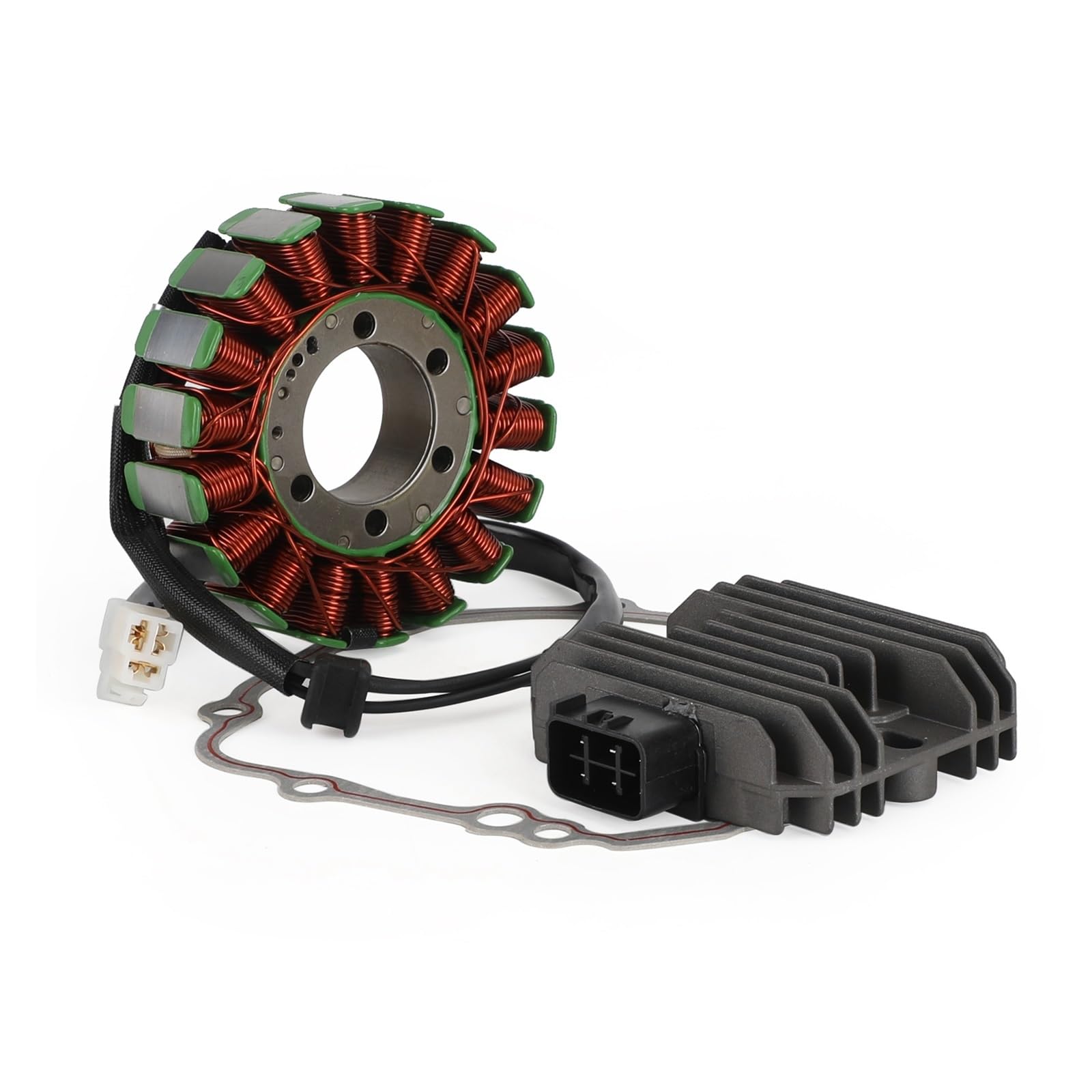 Magneto Stator + Spannungsgleichrichter + Dichtung Kompatibel mit Suzuki GSR400 GSR600 2006-2010 2009 2008 31401-29G00 32800-42F10 Motor von DQOMAVTEN