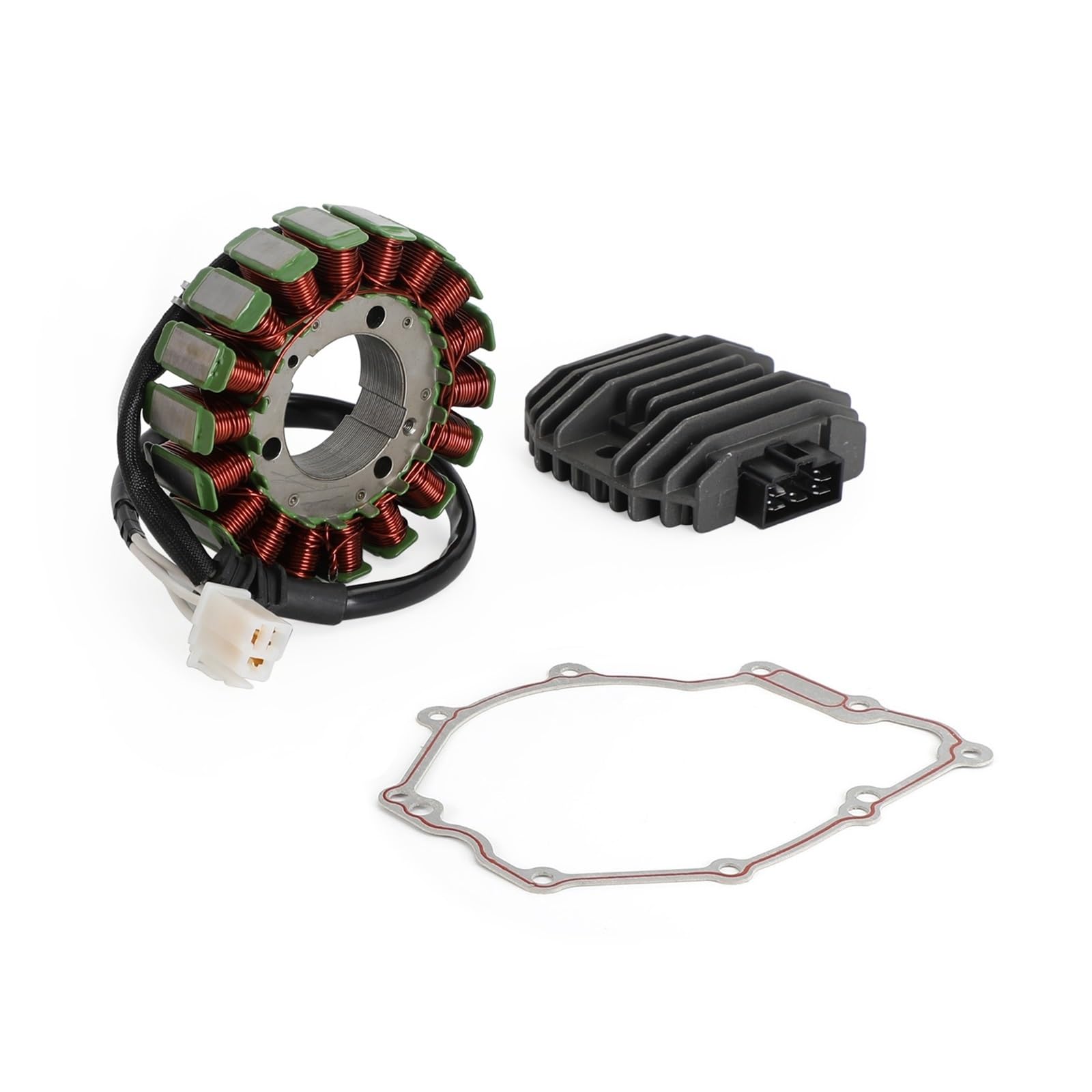 Regler Stator Spule Dichtungssatz kompatibel mit Yamaha FZ6 FZ6S FZ6N RJ07 RJ14 2004-2009 5VX-81410-00-00 5SL-15451-00-00 Motor von DQOMAVTEN