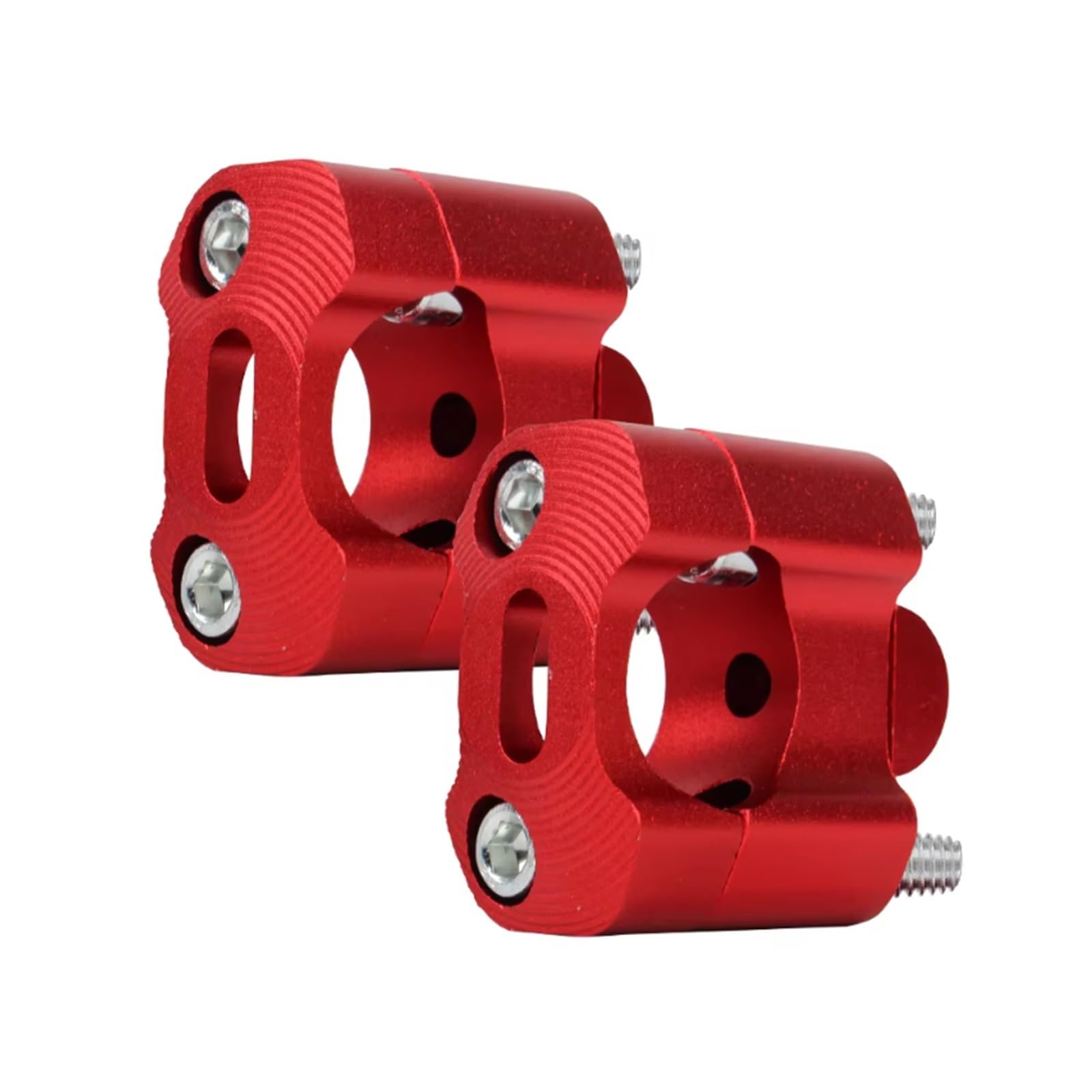 Motorrad-Lenkererhöhungen 1 Paar Lenkererhöhungsadapter Motorrad Lenkerklemme Für 7/8-Zoll Motorräder Offroad Motorrad Lenkerklemmen 22 Mm 28 Mm Lenkerhalterung(Red) von DQSSSL