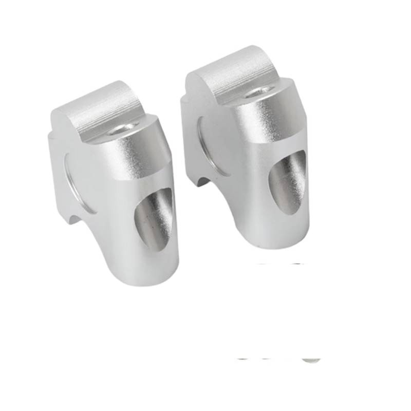 Motorrad-Lenkererhöhungen 1 Set Motorrad Lenker Riser Bar Montieren Griff Clamp 22mm 7/8 Lenkerhalterung(Silver) von DQSSSL