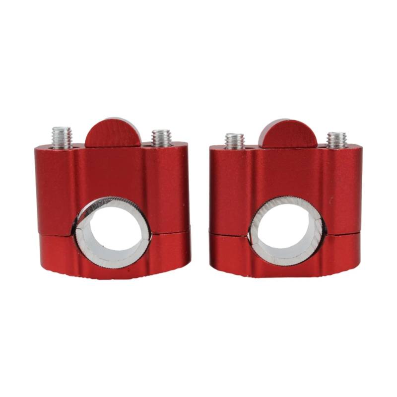 Motorrad-Lenkererhöhungen CNC 22mm 28mm Riser Motorrad Lenker Erhöhung Clamp Adapter Für 7/8 1-1/8 Pit Motorrad Lenkerklemmen Lenkerhalterung(Red) von DQSSSL