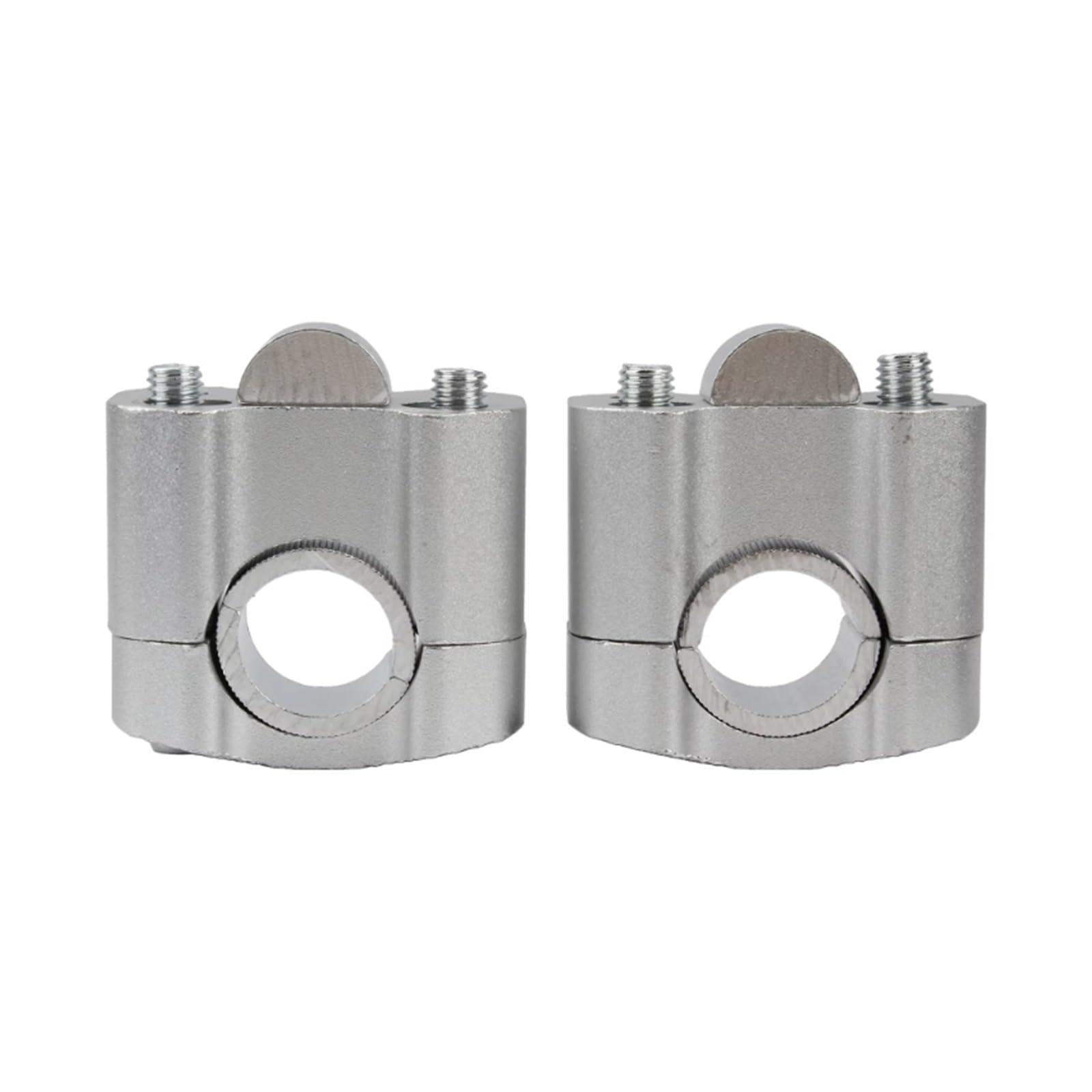 Motorrad-Lenkererhöhungen CNC 22mm 28mm Riser Motorrad Lenker Erhöhung Clamp Adapter Für 7/8 1-1/8 Pit Motorrad Lenkerklemmen Lenkerhalterung(Silver) von DQSSSL