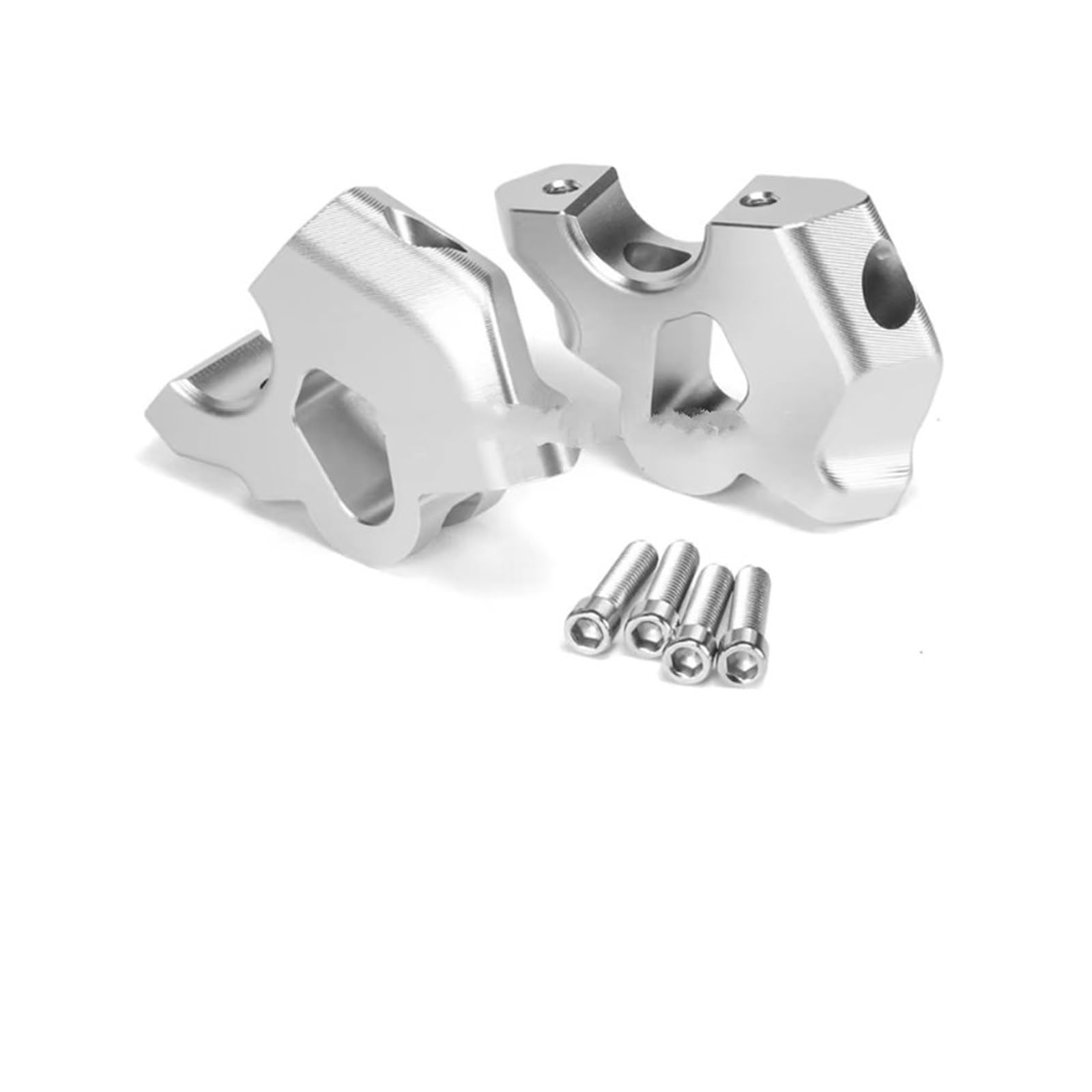 Motorrad-Lenkererhöhungen Für B&MW Für R1300GS 2024 Zubehör Motorrad CNC Aluminium Lenker Riser Erhöhung Clamp Halterung Lenkerhalterung(Silver) von DQSSSL