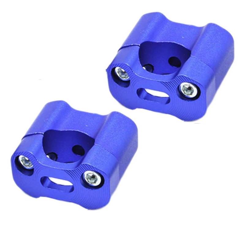 Motorrad-Lenkererhöhungen Motorrad Riser Aluminiumlegierung 2 Stück Motorrad Lenker Riser 22 Mm Lenker Riser Lenkerhalterung Klemme Motorrad Lenkerhalterung(Blue) von DQSSSL