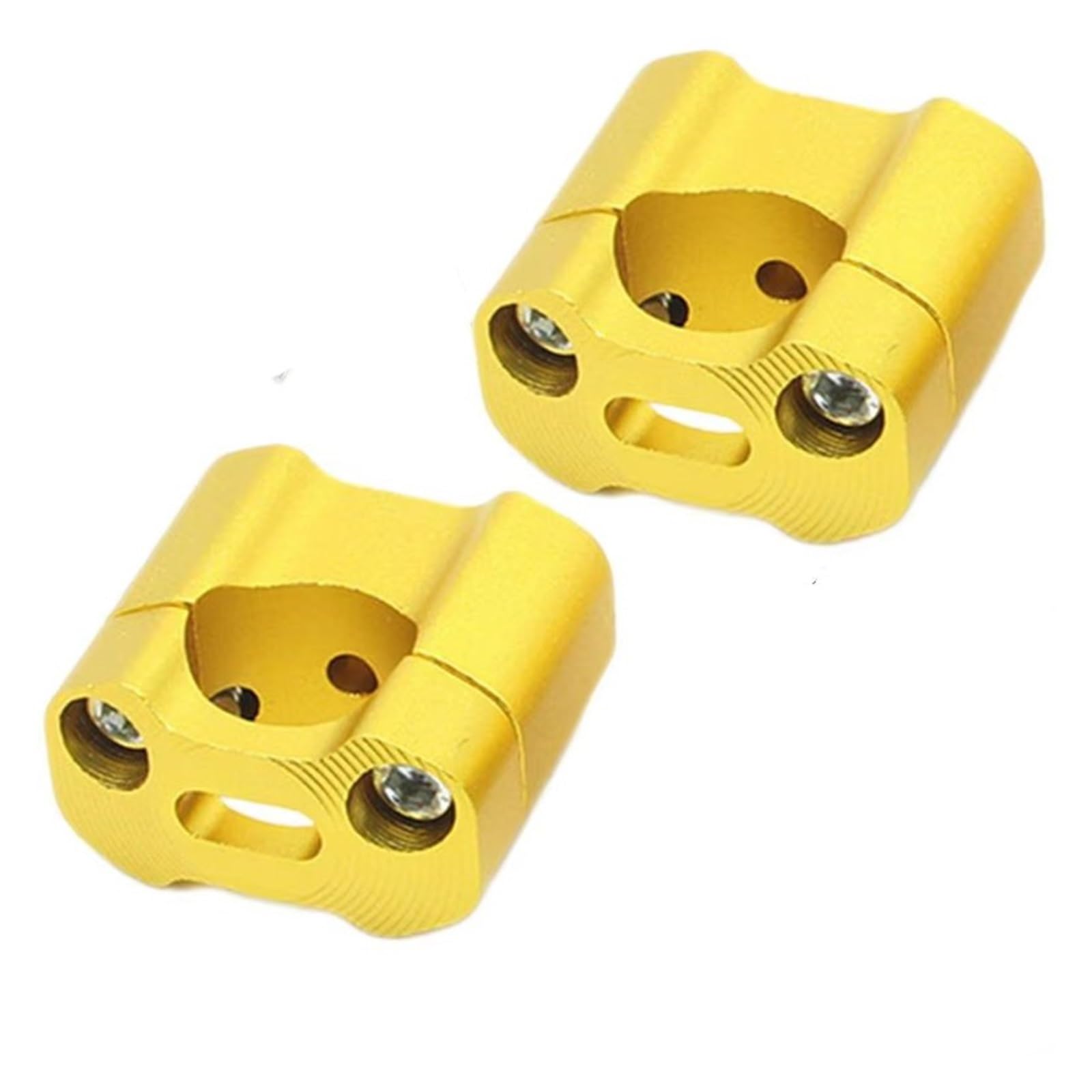 Motorrad-Lenkererhöhungen Motorrad Riser Aluminiumlegierung 2 Stück Motorrad Lenker Riser 22 Mm Lenker Riser Lenkerhalterung Klemme Motorrad Lenkerhalterung(Gold) von DQSSSL