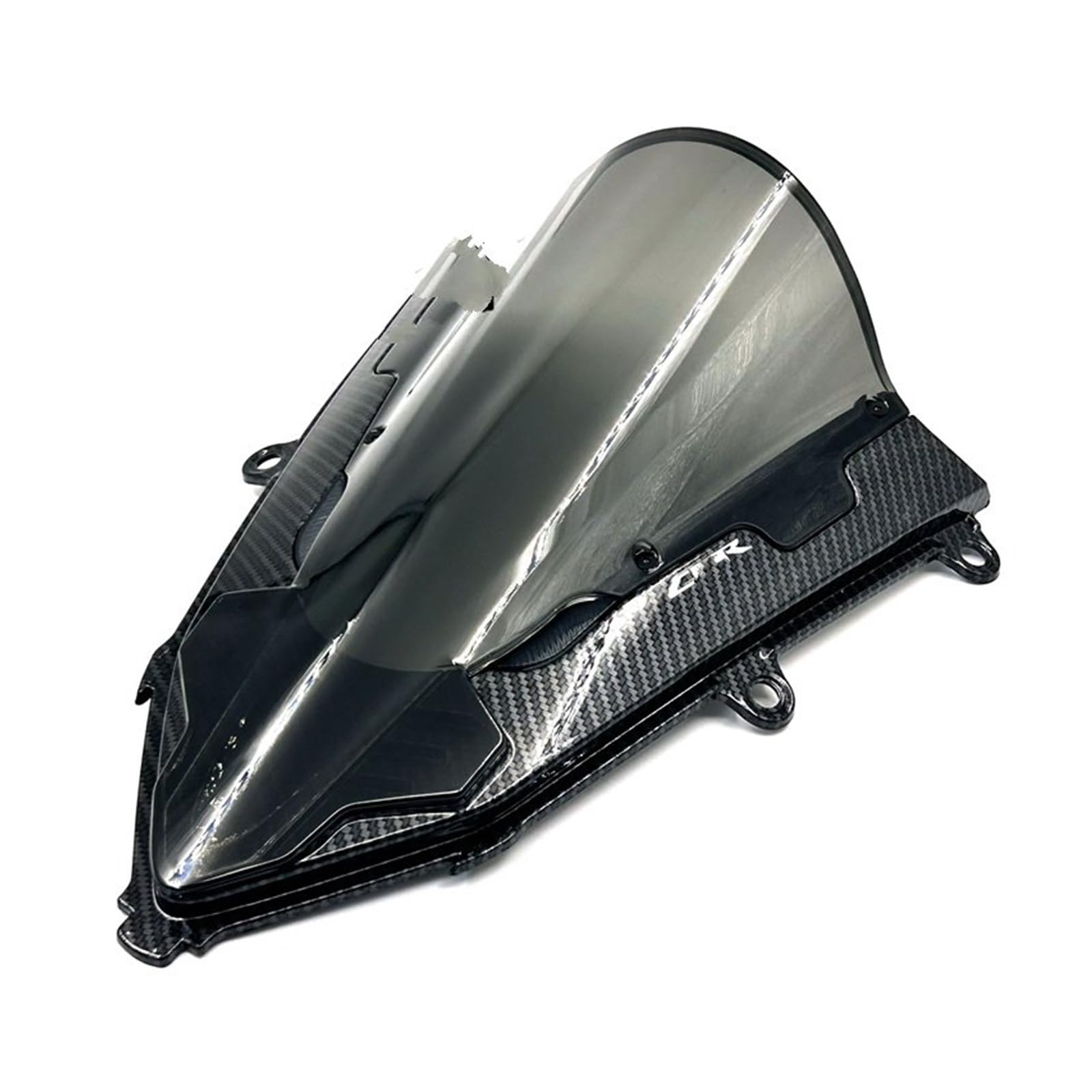 Motorrad-Windschutzscheibe Für CBR650R Für Cbr650r 2019 2020 2021 2022 2023 Motorrad Windschutzscheibe Windschutz Aluminium Kit Deflektor Windschutzscheibe Verkleidung(Carbon gray look) von DQSSSL