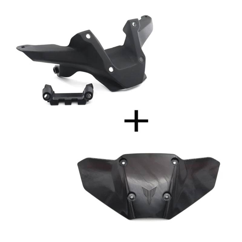 Motorrad-Windschutzscheibe Für Für MT09 Für MT-09 Für SP 2024 Zubehör Frontscheibe Deflektor Hand Schutz Windschutzscheibe Halterung Windschutzscheibe Verkleidung(13support windshield) von DQSSSL