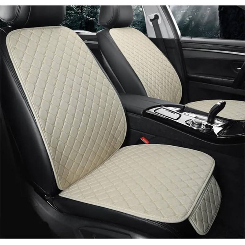 DQSZ Auto-Sitzkissen für Volvo XC60 XC 60 2009-2020, Autositzbezüge Four Seasons Leinenstoff Anti-Rutsch-Sitzschutz Atmungsaktiv Schonbezug Innenraum Zubehö,D/Beige von DQSZ