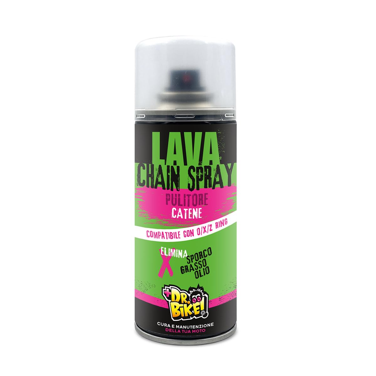 DR. BIKE Lava Chain Spray 400 ml Kettenreiniger kompatibel mit O X Z Ring Kettenreiniger entfernt Schmutz, Fett, Öl Spray Motorradkettenreiniger Anti-Korrosion. von DR. BIKE