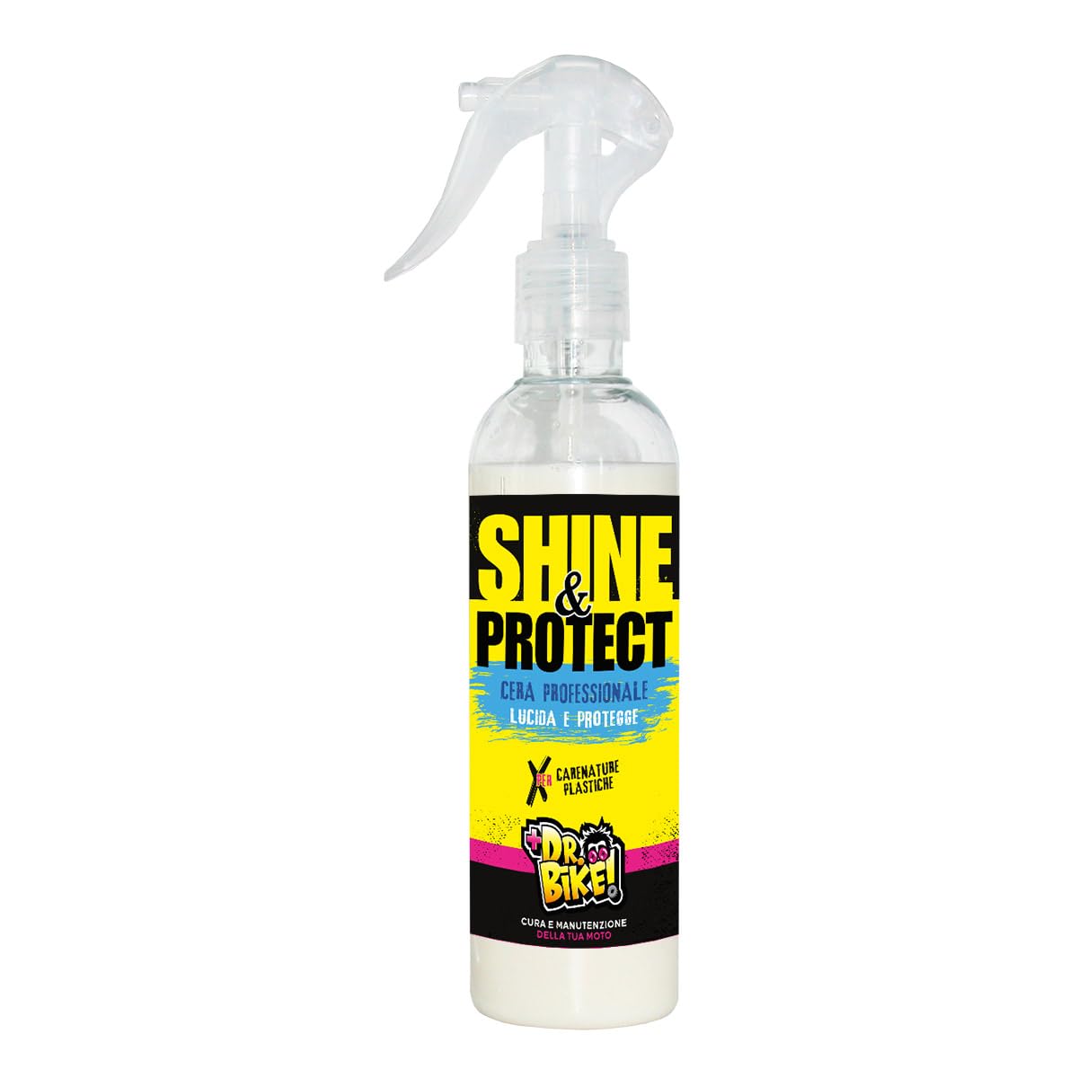 DR. BIKE Shine & Protect 250 ml Profi Schutz-Spray für Verkleidungen und Karosserien, Motorradpolitur - Politur und Schutz - Motorradpolitur - Lackspray von DR. BIKE