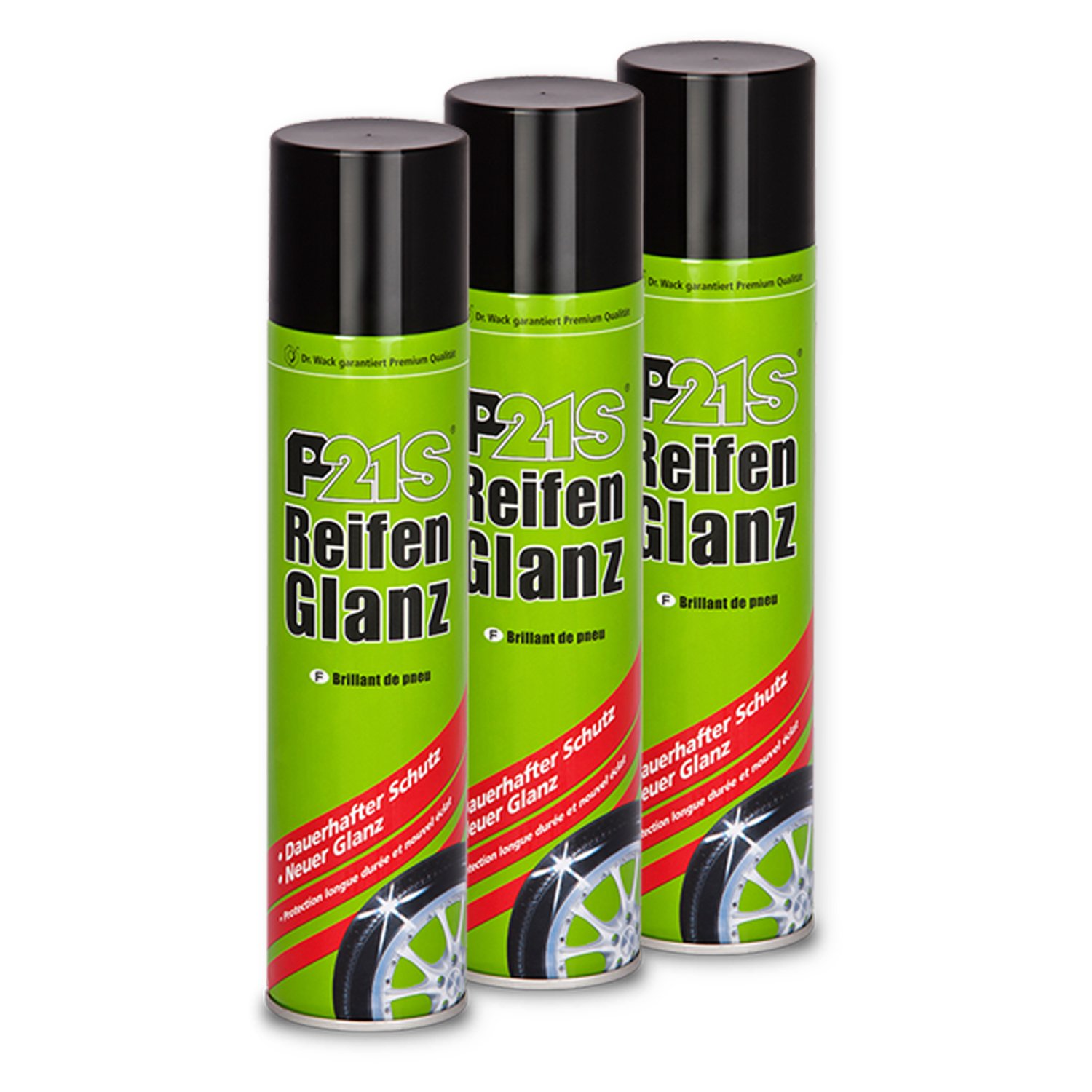 3X P21S Reifenglanzspray Wet Look Reifen Glanz Spray Dr.Wack Reifenpflege 400Ml von DR. WACK