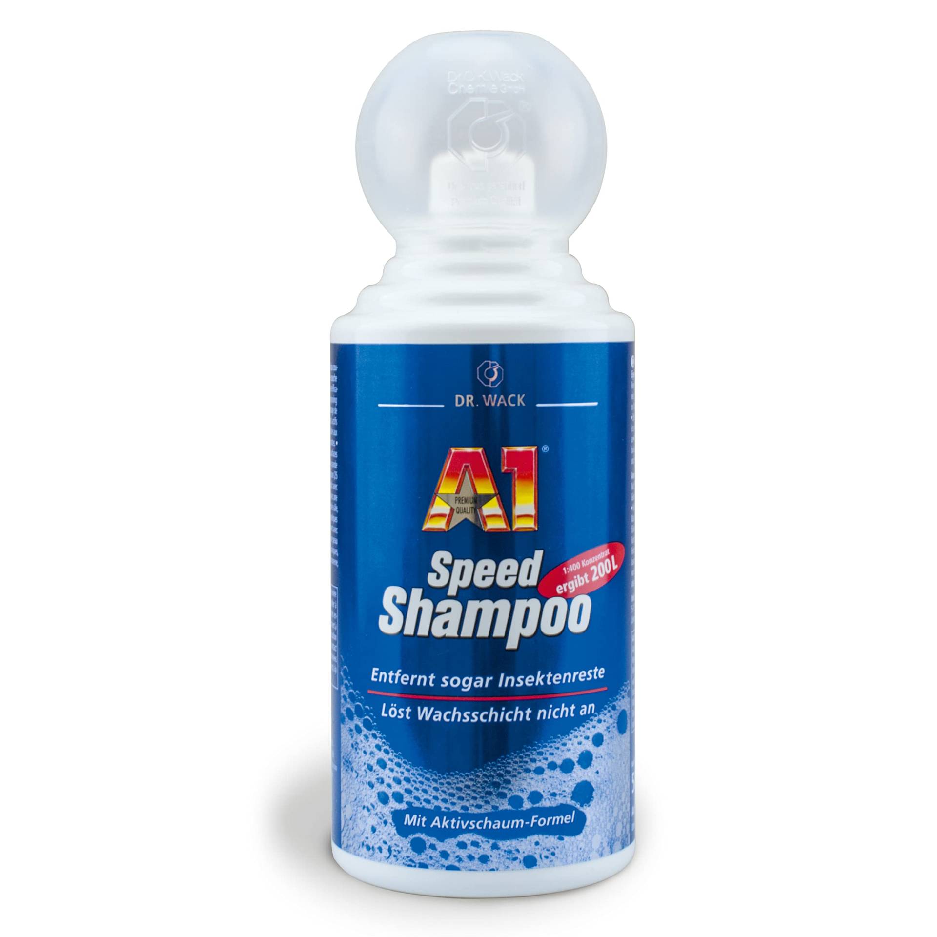 Dr. Wack – A1 Speed Shampoo 500 ml I Premium Auto-Reiniger für alle Lackarten & Lackzustände I Für eine gründliche & schonende Reinigung I Hochwertige Autopflege – Made in Germany von DR. WACK