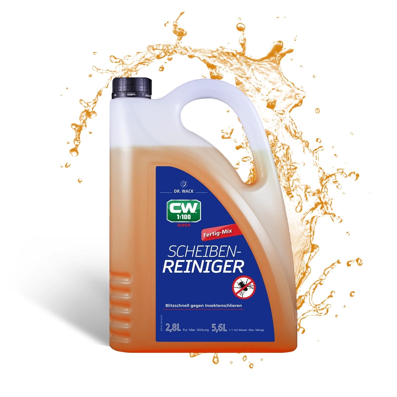 Dr. Wack – CW1:100 Super Scheibenreiniger Fertig-Mix 2,8 L I Premium Scheibenreiniger für alle Scheibenwaschanlagen & Scheinwerfer-Reinigungsanlagen I Hochwertige Autopflege – Made in Germany von DR. WACK