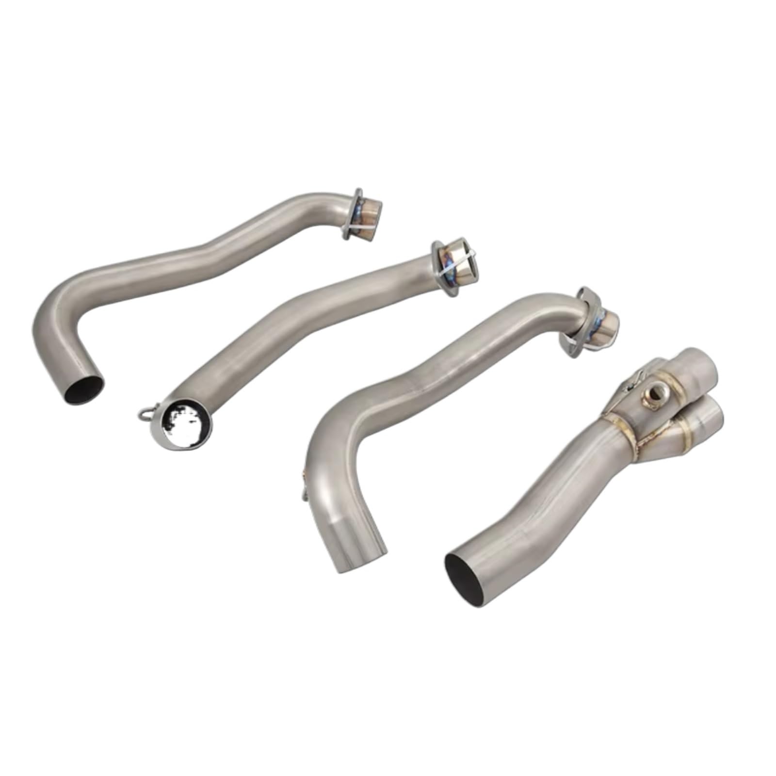 DRCIOQAZR Für Daytona 675 675R 2013 2014 2015 2016 2017 Motorradauspuff Für Escape Front Link Pipe Connection Schalldämpfer Motorradauspuff Link Pipe Motorrad Mittelrohr(Silver) von DRCIOQAZR