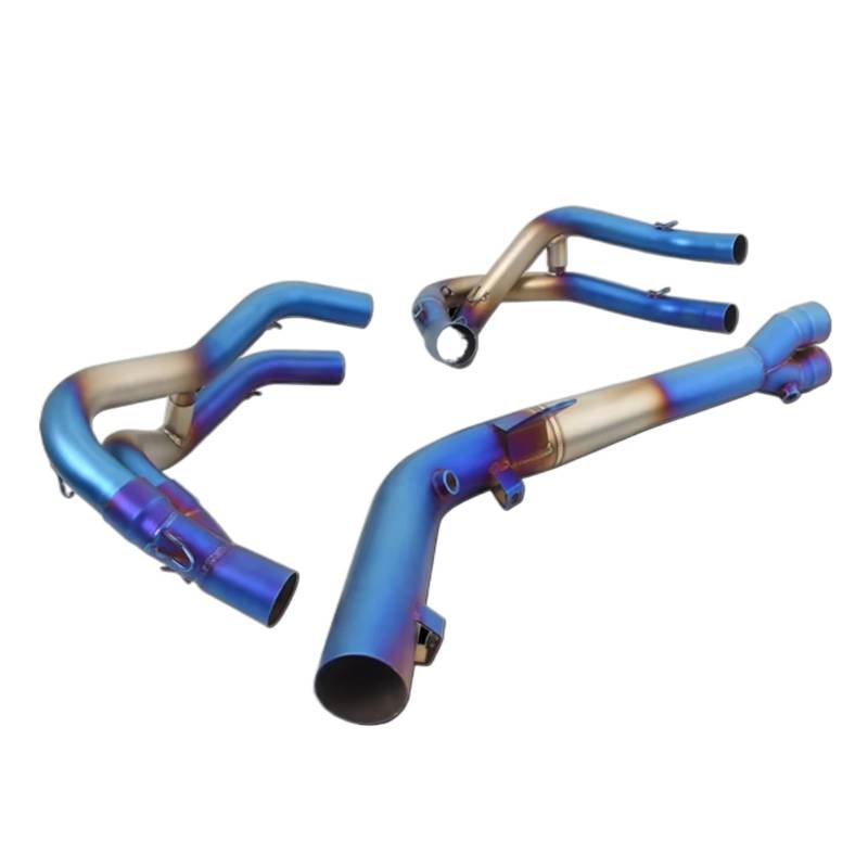 DRCIOQAZR Für Ninja ZX4R ZX4RR 2023 Motorradauspuff Für Escape Modify Front Link Pipe Für Connect Schalldämpfer Motorradauspuffrohr Link Für Connect Motorrad Mittelrohr von DRCIOQAZR