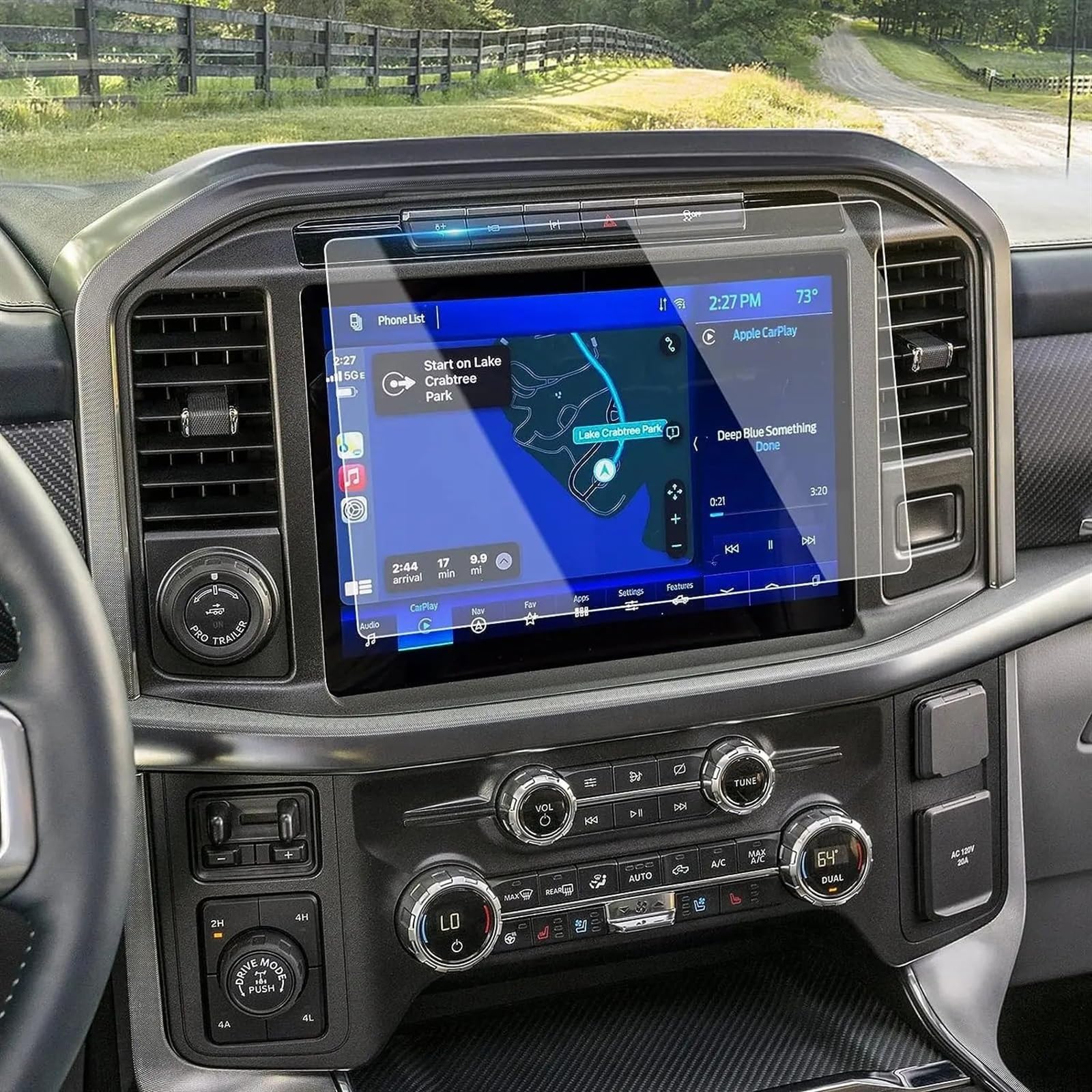 DRCIOQAZR Kompatibel Mit Ford Für 2021 2022 2023 Auto-GPS-Navigation 12-Zoll-Displayschutzfolie Aus Gehärtetem Glas Auto Navi-Schutzfolie von DRCIOQAZR