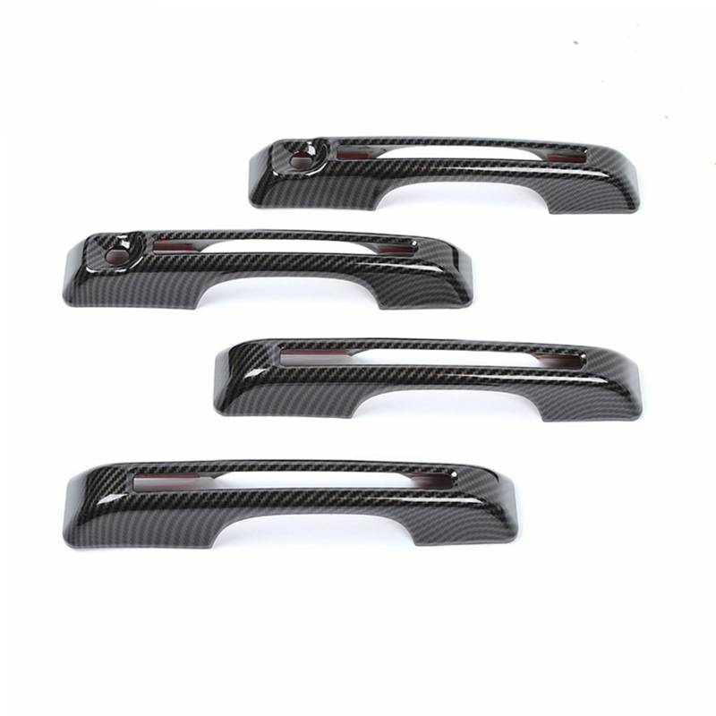 DRCIOQAZR Kompatibel Mit Ford Für Bronco 2021 2022 2023 2024 Autotürgriffabdeckung Autozubehör Auto Außentürgriff Dekorationsschale Außentürgriffe Blenden(Carbon Fiber 4 pcs) von DRCIOQAZR