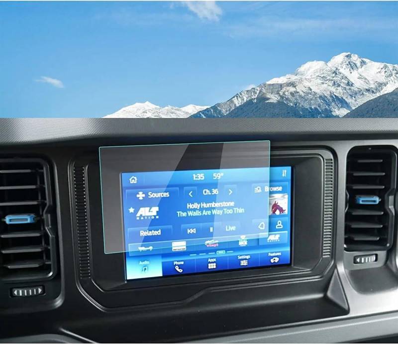 DRCIOQAZR Kompatibel Mit Ford Für Bronco Für Sync4 2021 2022 2023 8-Zoll-LCD-Bildschirm Für Auto-GPS-Navigation, Schutzfolie Aus Gehärtetem Glas Auto Navi-Schutzfolie von DRCIOQAZR