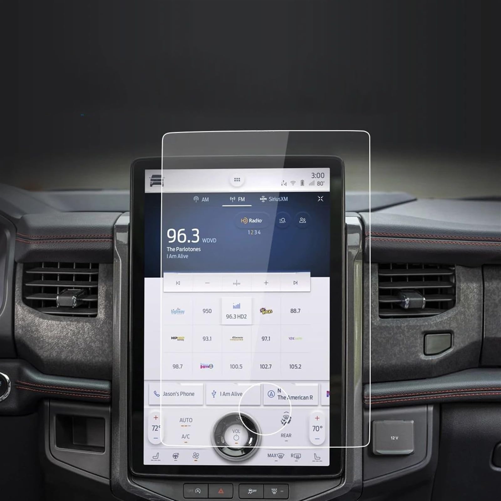 DRCIOQAZR Kompatibel Mit Ford Für Expedition 2022, Auto-GPS-Navigation, Displayschutzfolie Aus Gehärtetem Glas, Auto-Innenausstattung Auto Navi-Schutzfolie(22 Expedition HD) von DRCIOQAZR