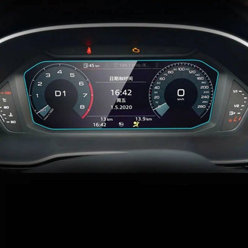 DRCIOQAZR Kompatibel Mit Für Q3 2019 2020 Auto-GPS-Navigation Und Armaturenbrett-Displayschutzfolie Aus Gehärtetem Glas Auto Navi-Schutzfolie(10.25 Instrument) von DRCIOQAZR