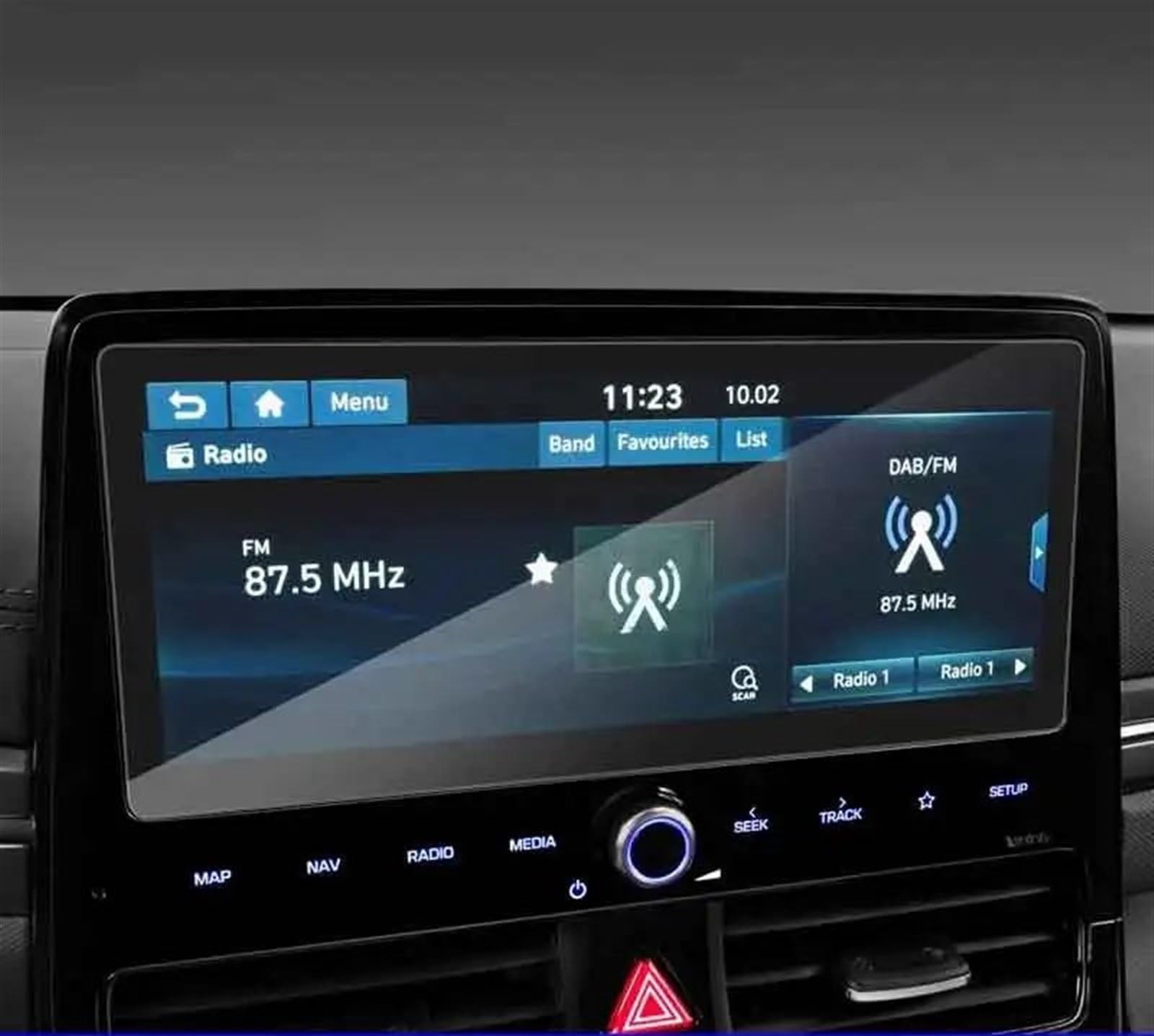 DRCIOQAZR Kompatibel Mit Hyundai Für Ioniq 2020 10,25 Zoll Auto-GPS-Navigation Displayschutzfolie Aus Gehärtetem Glas Auto Navi-Schutzfolie von DRCIOQAZR