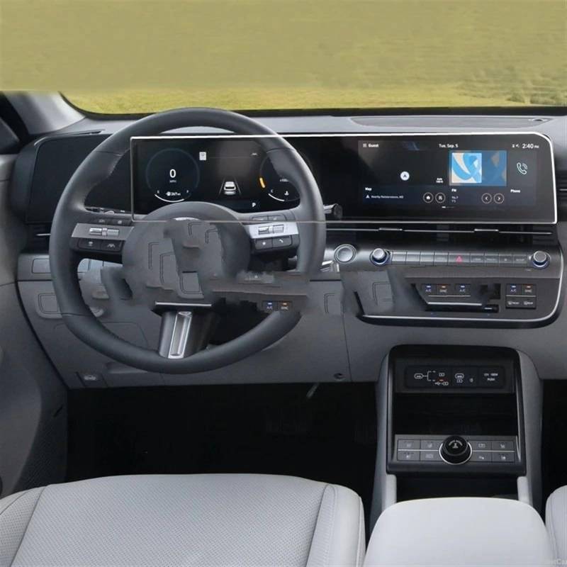 DRCIOQAZR Kompatibel Mit Hyundai Für Kona SX2 2023 2024 12,3 Zoll Auto-Infotainment-GPS-Navigationsdisplay Schutzfolie TPU-Displayschutz Auto Navi-Schutzfolie von DRCIOQAZR