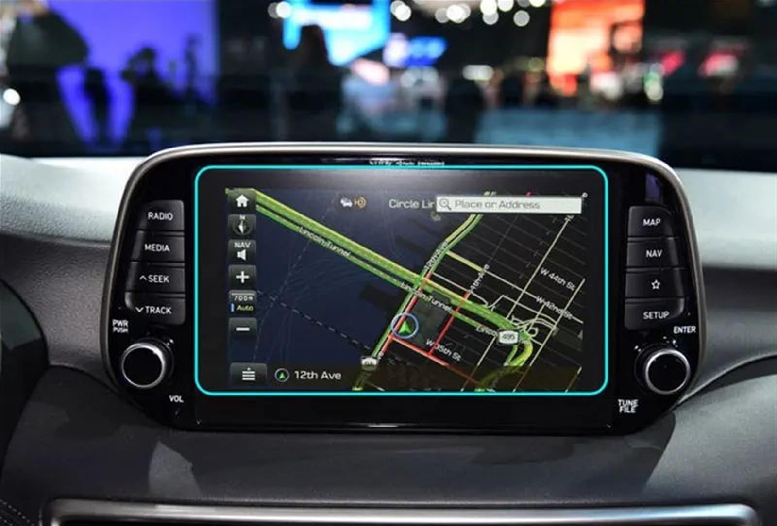 DRCIOQAZR Kompatibel Mit Hyundai Für Tucson 2019 2020 8 Zoll Auto-GPS-Navigation Displayschutzfolie Aus Gehärtetem Glas Auto Navi-Schutzfolie(207X126mm) von DRCIOQAZR