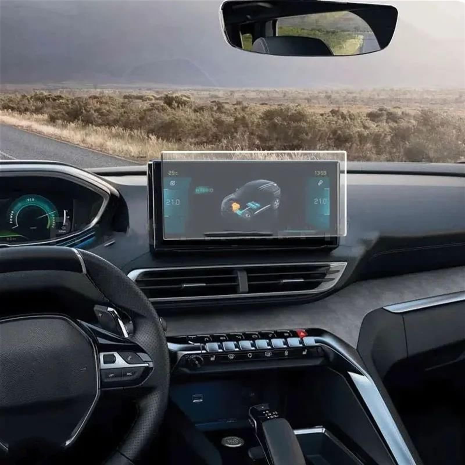 DRCIOQAZR Kompatibel Mit Peugeot 3008 2021 2022 Auto-GPS-Navigation Und Armaturenbrett-Displayschutzfolie Aus Gehärtetem Glas Auto Navi-Schutzfolie(GPS) von DRCIOQAZR