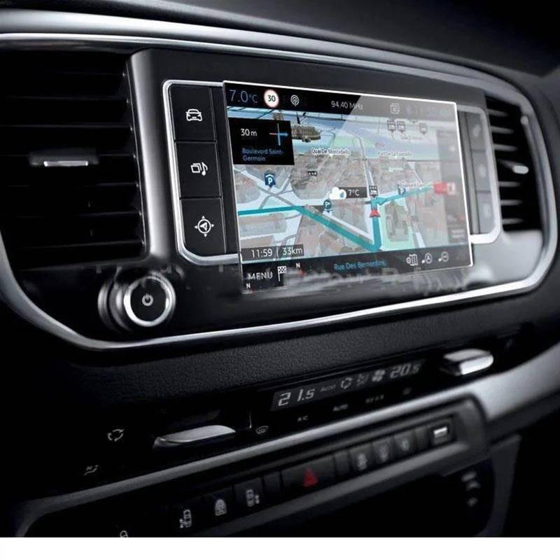 DRCIOQAZR Kompatibel Mit Peugeot Für Traveller 2021 7 Zoll Auto GPS Navigation LCD-Bildschirm Gehärtetes Glas Displayschutzfolie Auto Navi-Schutzfolie von DRCIOQAZR