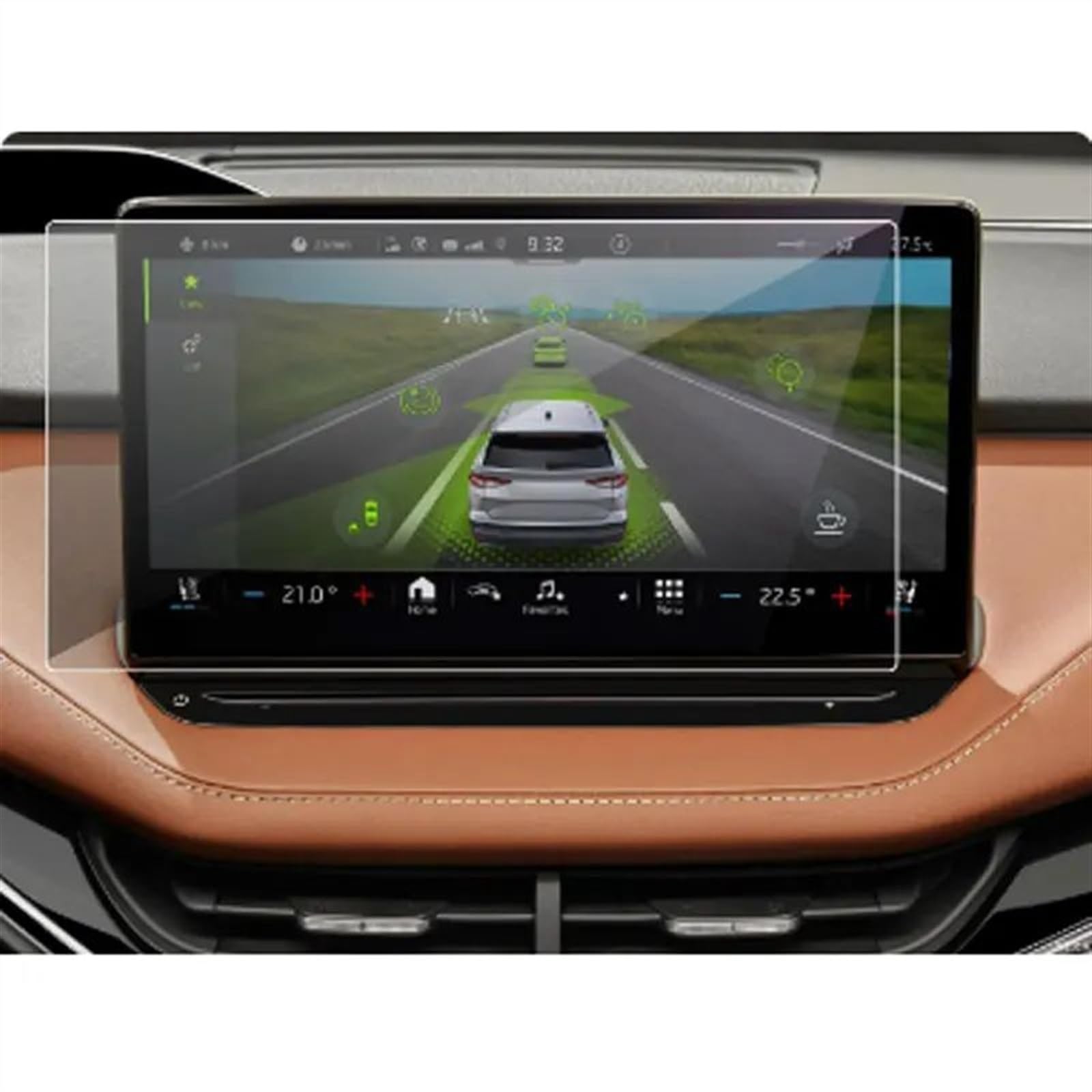 DRCIOQAZR Kompatibel Mit Skoda Für Enyaq Iv 2020 2021 2022 2023 Auto-GPS-Navigationsdisplay Schutzfolie PET-Displayschutz Auto Navi-Schutzfolie von DRCIOQAZR