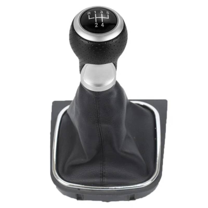 DRCIOQAZR Kompatibel Mit VW Für Golf 5 6 MK5 MK6 2004 2005 2006 2007 2008 2009 5/6 Für Speed ​​Auto Getriebe Shift Knob Stick Knob Handball Hebel Shifter Auto-Schaltknauf(Black Line 5 Speed) von DRCIOQAZR