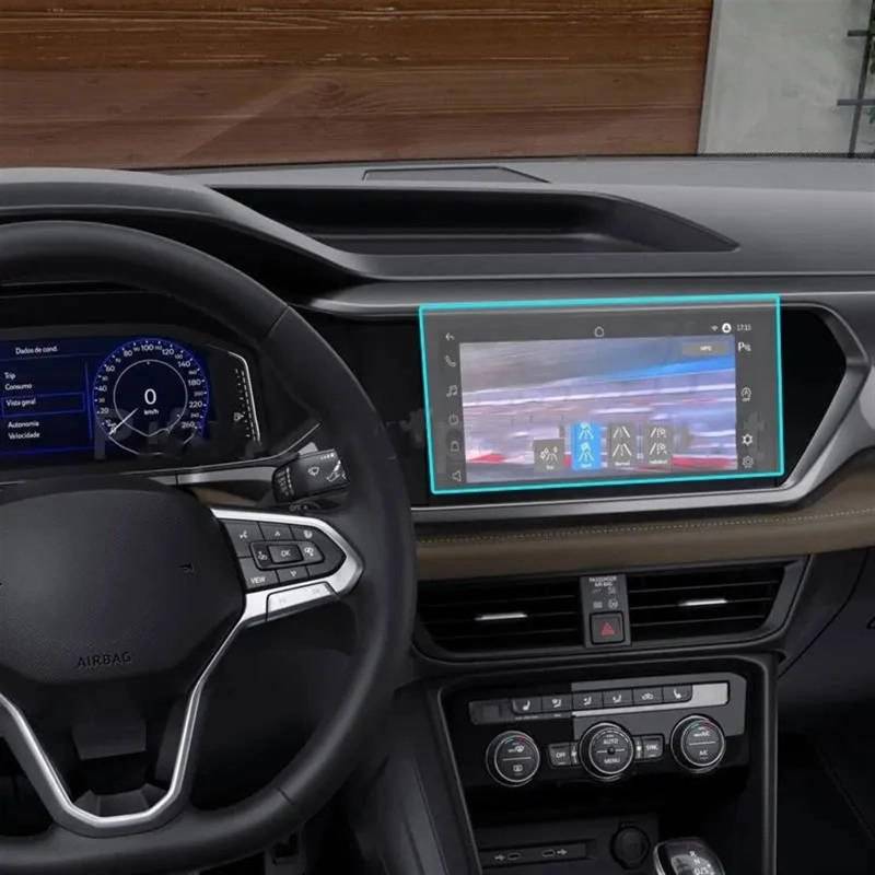 DRCIOQAZR Kompatibel Mit VW Für Taos Für T-Cross 2022 10,1 Zoll Auto-GPS-Navigation Displayschutzfolie Aus Gehärtetem Glas Auto Navi-Schutzfolie von DRCIOQAZR