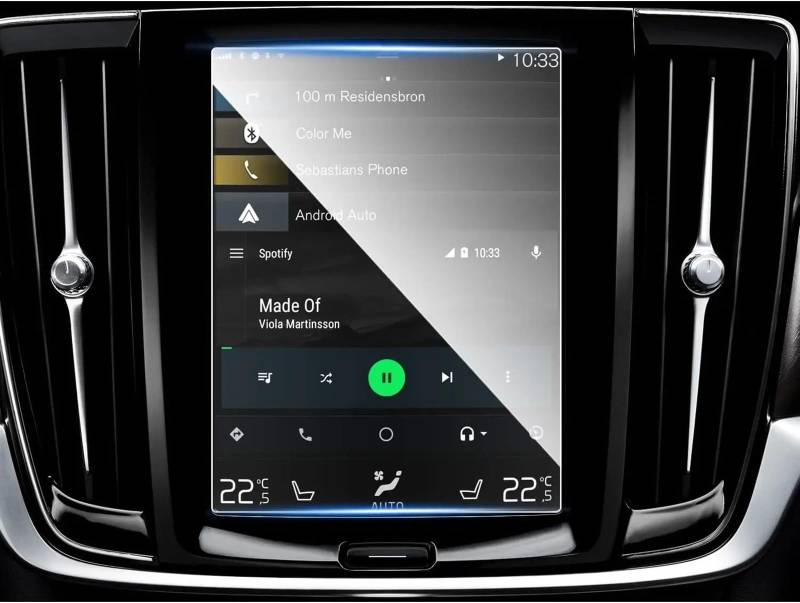 DRCIOQAZR Kompatibel Mit Volvo Für C40 2022 9 Zoll Auto-GPS-Navigationssystem, Displayschutzfolie Aus Gehärtetem Glas, Innenausstattung Auto Navi-Schutzfolie von DRCIOQAZR