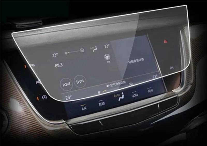 DRCIOQAZR Kompatibel mit Cadillac für CT6 XT6 2018 2019 2020 Auto-GPS-Navigations-Armaturenbrett, Displayschutzfolie aus gehärtetem Glas Auto Navi-Schutzfolie(XT6 GPS) von DRCIOQAZR