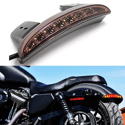 8 LED Motorrad Rücklicht, Motorrad Geräuchert Chopped Heckkot flügelkantenplatte Heckbremse Lizenz LED-Licht Ersatzlicht Stopplicht für Sportster XL883N 1200N XL1200V XL1200X von DREAMIZER