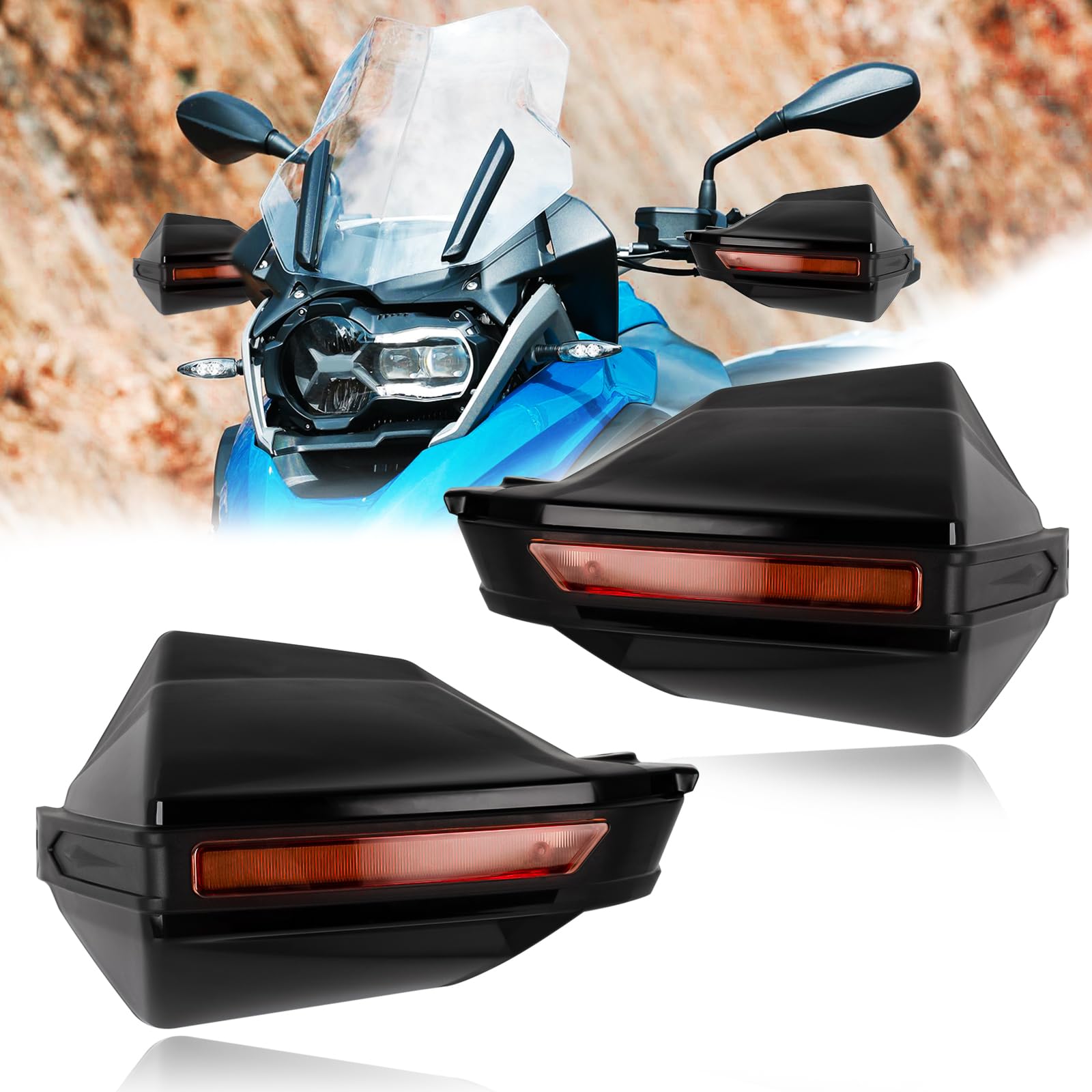 DREAMIZER Motorrad Handschutz, Universal 7/8" 22mm handprotektoren motorrad, handguards motorrad Schutz Windschild kompatibel mit GS1200 K1200 Sport 660 T100 Burgman 125/400 Tricity 125 XJR1300 TDM von DREAMIZER