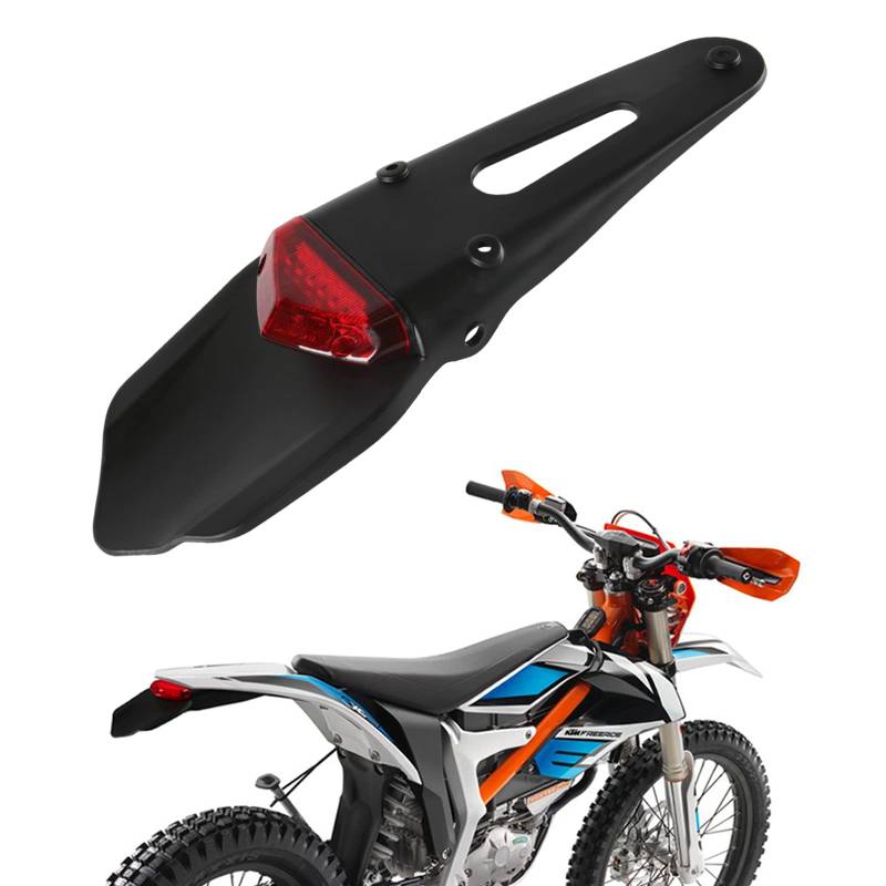 DREAMIZER Motorrad Rücklicht Rear Fender Heck Bremslicht Kennzeichenhalter Moped Für XR250 XR400 XR650 WR250F WR450F CRF250x CRF450 X Crf Mx Trail Supermoto von DREAMIZER