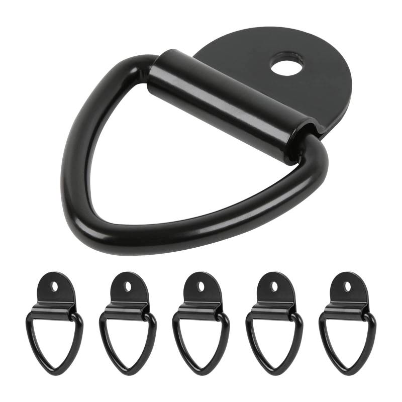 DREAMIZER Zurrringe Anhängerhaken Ladungs-V-Ring-Schraube für LKW, Anhänger, Lager, Boot, 6Pack V-Ring-Schrauben aus strapazierfähigem Stahl, 2'' von DREAMIZER