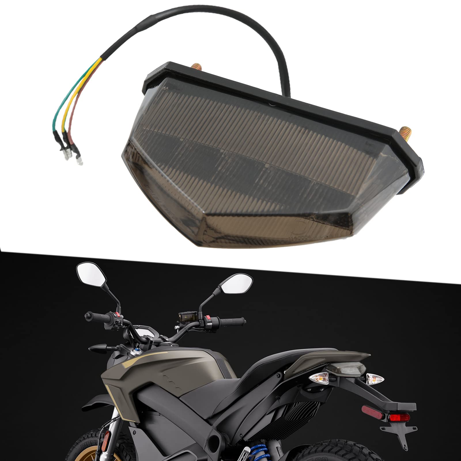 DREAMIZER Motorrad Rücklicht Universal E-geprüft Bremsleuchten 12V 10 Triangle Rücklicht Motorrad Heckleuchte von DREAMIZER