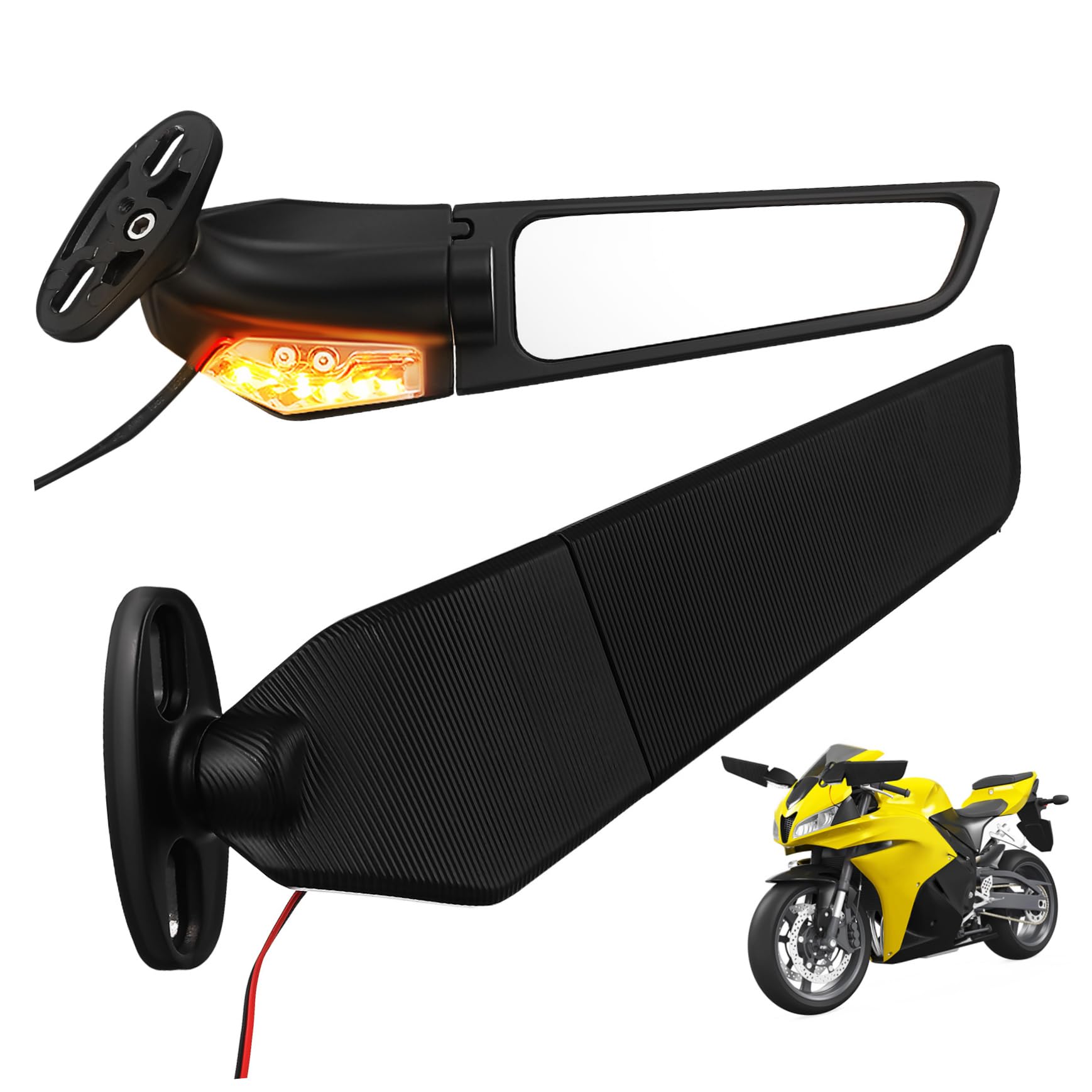 DRESSOOS 1 Paar Rückspiegel Lenkerendenspiegel Für Motorräder -außenspiegel Motorradabdeckung Motorradhandschuhe Herren Motorradlenker Motorradbrille Motorradspiegel Roller Abs von DRESSOOS