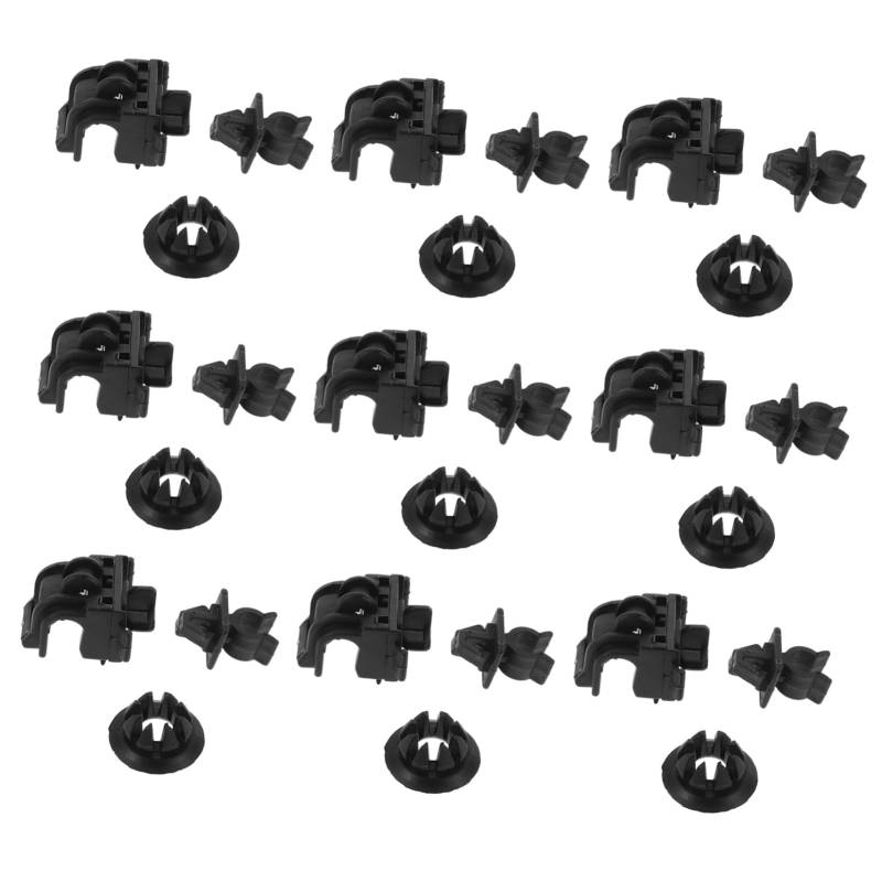 DRESSOOS 20 Sets Motorhaubenstrebe Autoteile Stangenklemmen Autozubehör Motorhaubenteile Autos Halterung Dekorativer Clip Puffer Verkleidungskappe Motorhaubenstange Ösenclip von DRESSOOS