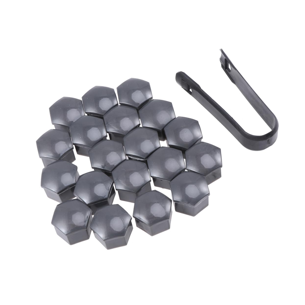 DRESSOOS 21 In 1 Sechskant Radmutternabdeckungen 17mm Grau Schraubenschutzkappen Mit Clips Für Auto Radschrauben Schutzkappen Schraubenabdeckungen Set von DRESSOOS