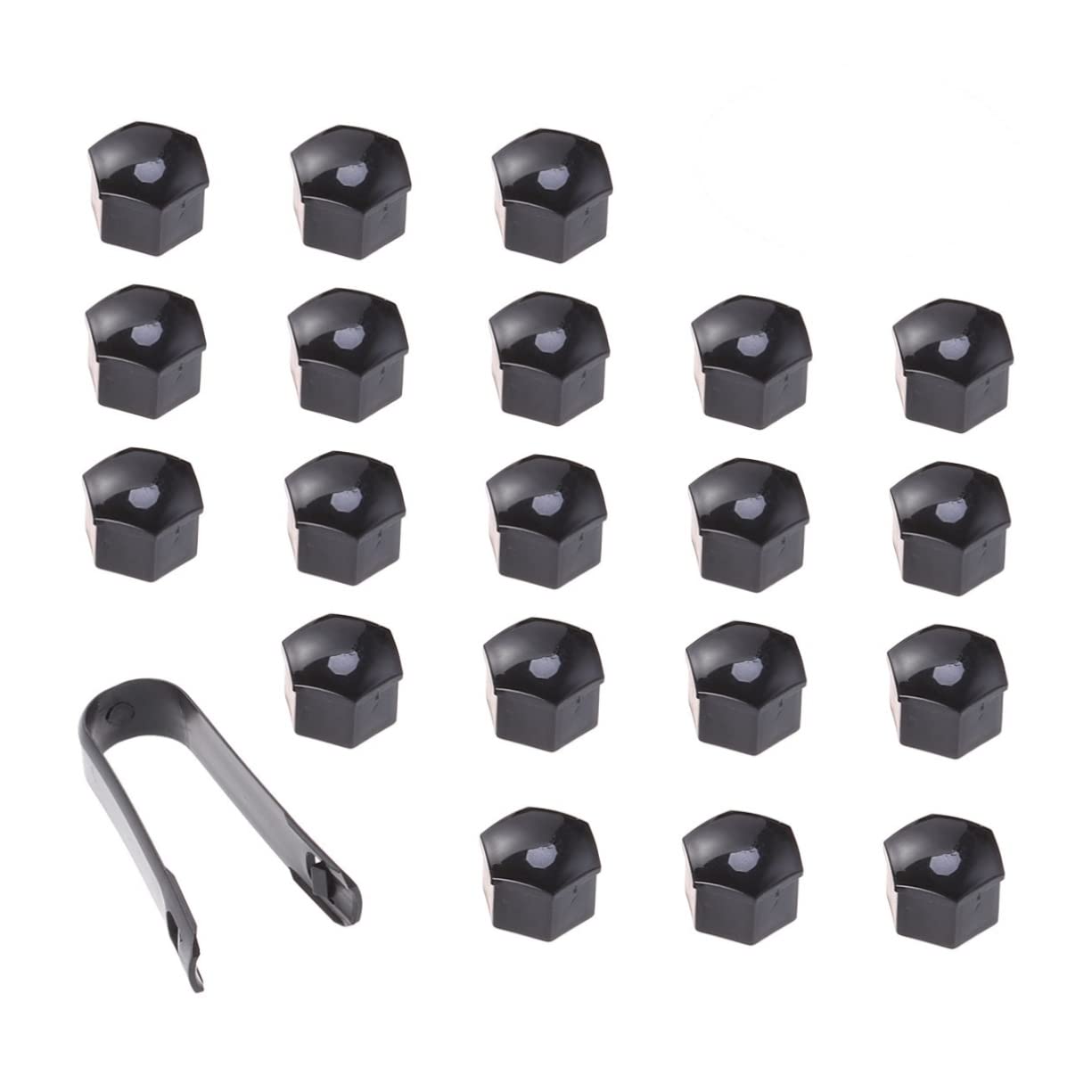 DRESSOOS 21 In 1 Sechskant Radmutternabdeckungen Set Schraubenabdeckungen & Schutzkappen 21 Mm Mit Clips Schwarz Perfekter Schutz Für Radmuttern von DRESSOOS