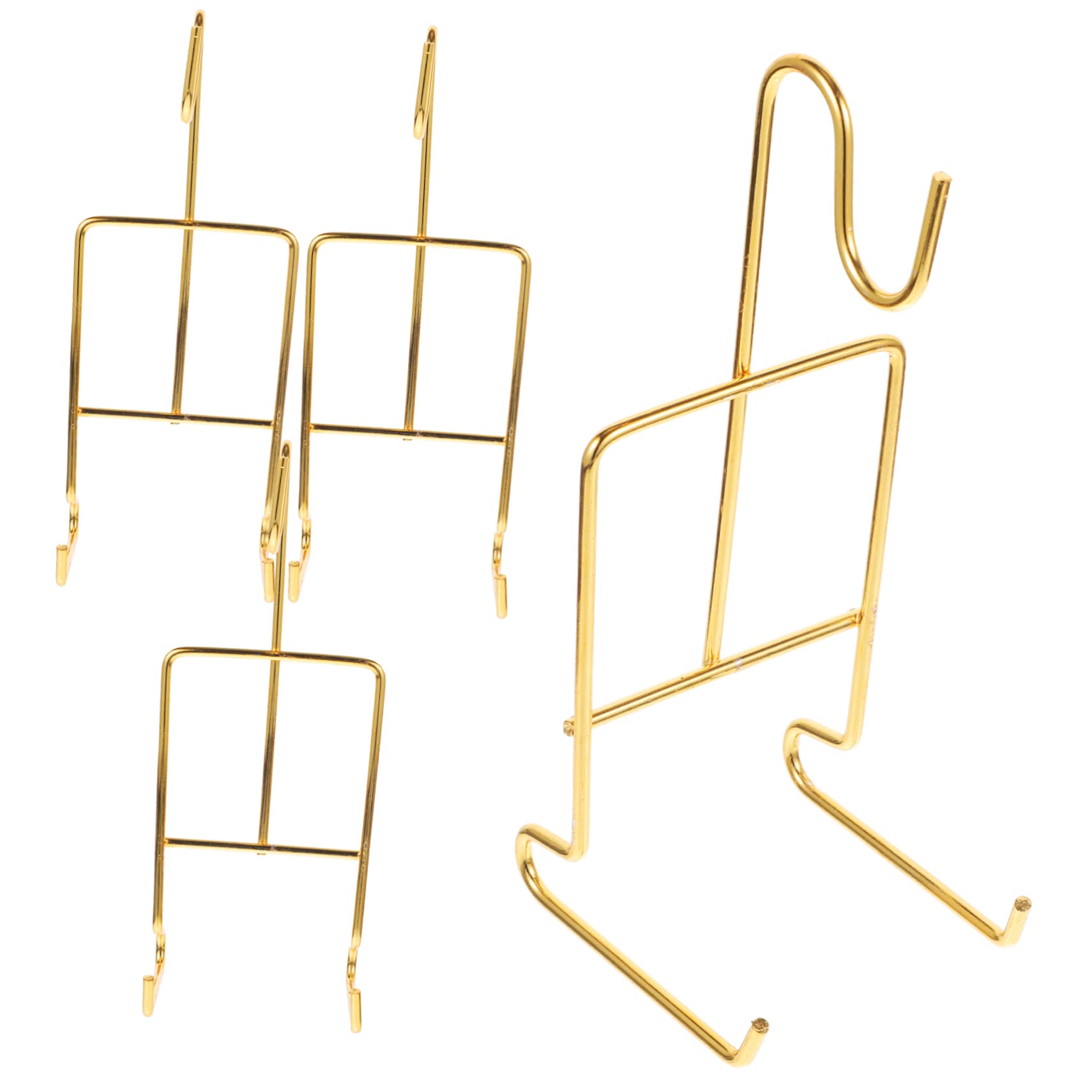 DRESSOOS 4 Stück Kaffeetassenhalter Espressotasse Platte Kaffeetassenregal Kaffeebecher-Organizer Snack-Rack-ausstellungsständer Kaffeebecherständer Inhaber Tellerlagerregal Golden Eisen von DRESSOOS