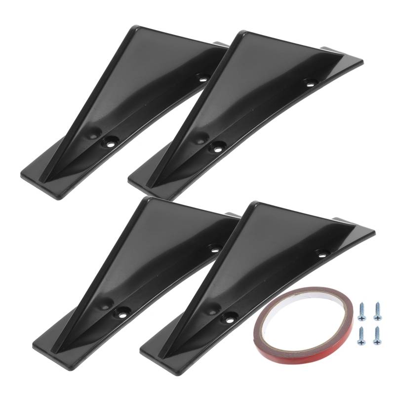 DRESSOOS 4 Stück Spoiler Sitz Rückseite Autozubehör Heckdiffusor Flosse Hecksplitter Universal LKW-zubehör Rampe Auto Diffusor Auto Dellenentferner Bausatz Auto-universaldiffusor Abs Black von DRESSOOS