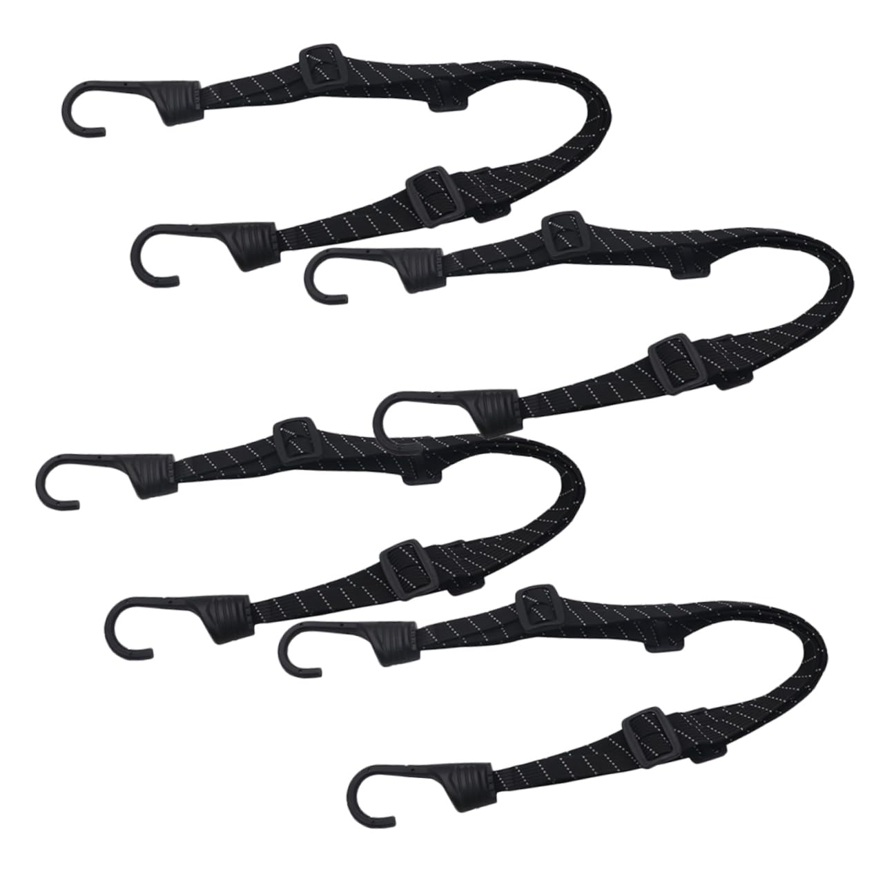 DRESSOOS 4er Set Schwerlast Nylon Gepäckspanner Mit Haken Verstellbare Spanngurte Für Fahrräder Motorräder Und Elektroroller 60cm von DRESSOOS